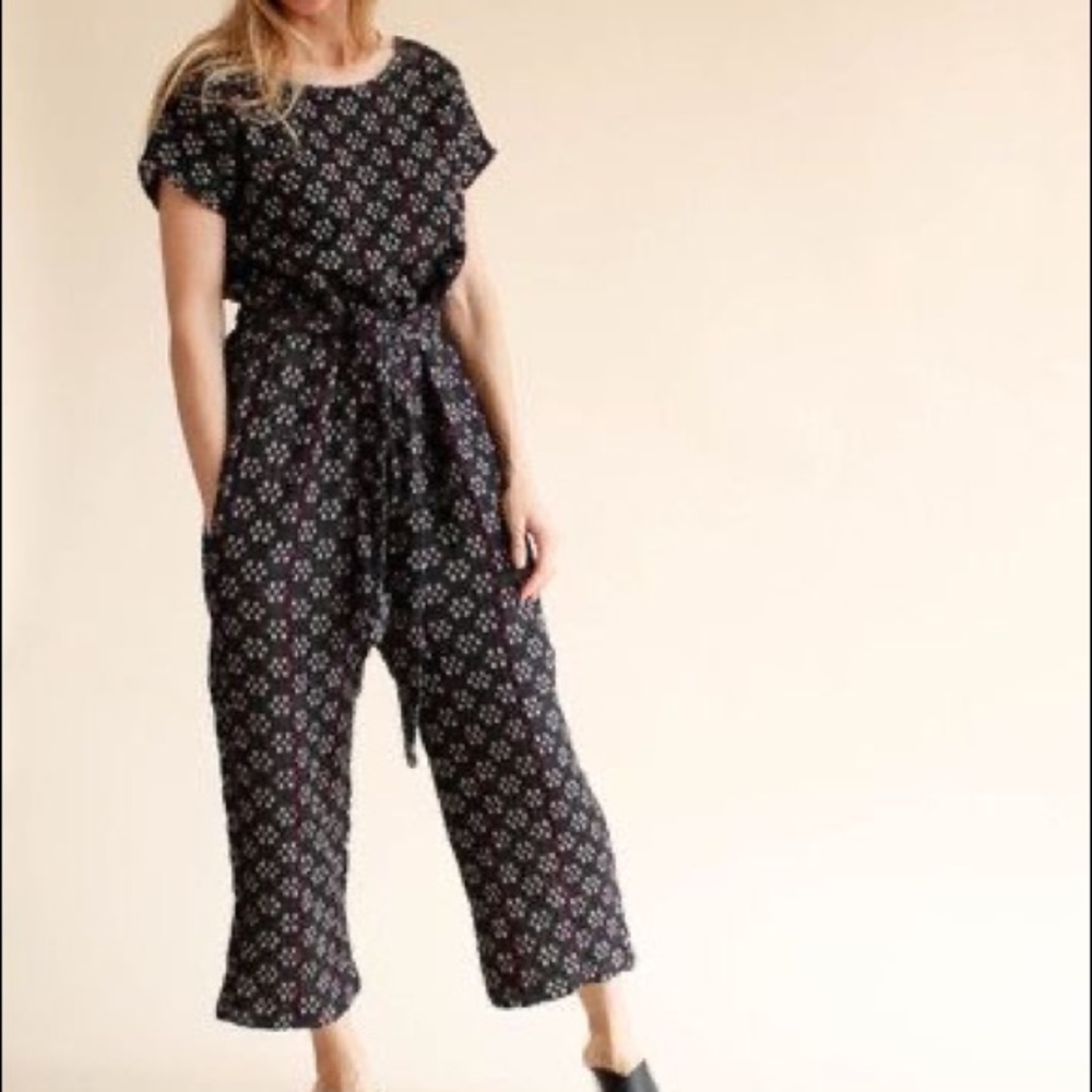 Ace & jig playsuit Kasuri large onesie jumpsuit doublegauze